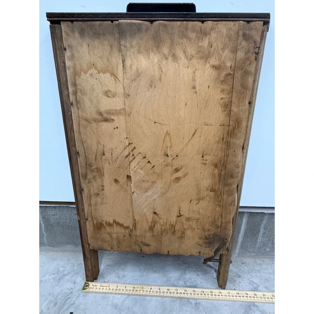 Vintage Wooden Printers Type Case Tray Standing Display Shelf Shadow Box 28x18x4